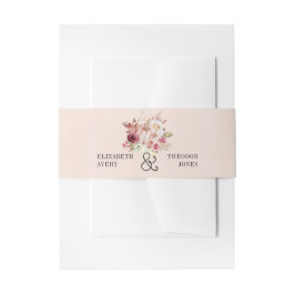 Personlig Rosa Burgundy Pumpkin hösten Band För Inbjudningskort