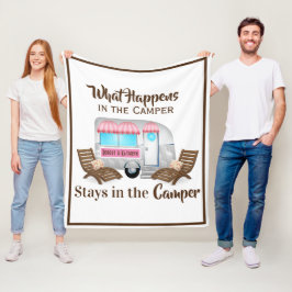 Personlig Rosa Camper Blanket Fleecefilt