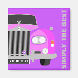 Personlig Rosa Classic British Limousine Car Magnet