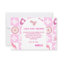 Personlig Rosa Cowgirl Rutig Födelsedag