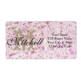 Personlig Rosa Cowhide Shipping adressetiketters Fraktsedel