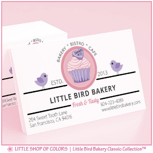 Personlig Rosa Cupcake-Bageri Visitkort