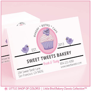 Personlig Rosa Cupcake-Bageri Visitkort
