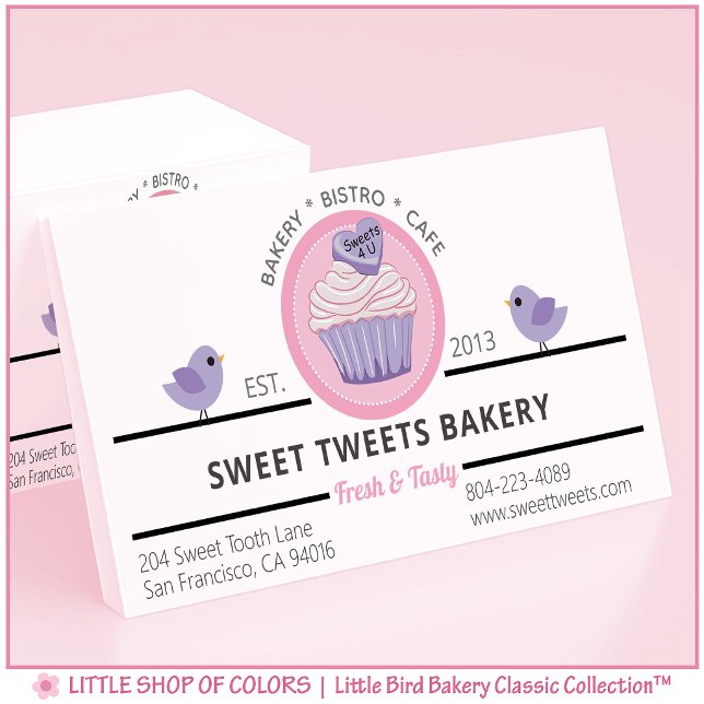 Personlig Rosa Cupcake-Bageri Visitkort (Skapare uppladdad)