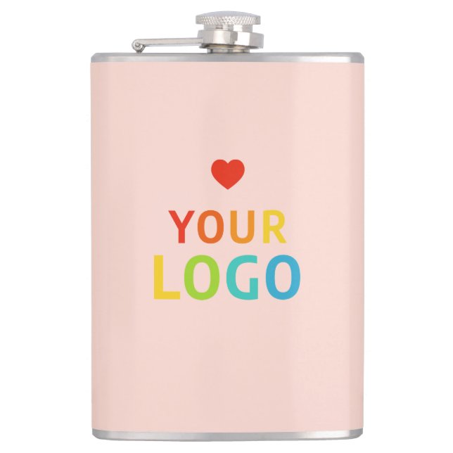 Personlig  Rosa Cute Flasks med Logotyp Fickplunta (Framsidan)