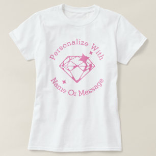 PERSONLIG Rosa Diamond Graphic T Shirt