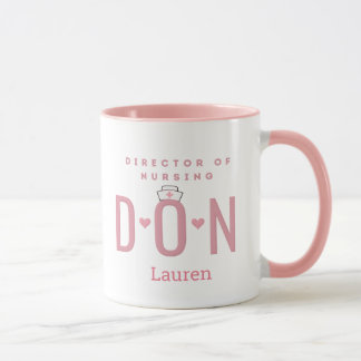 Personlig Rosa DON Direktör för sjuksköterskan Mug Mugg