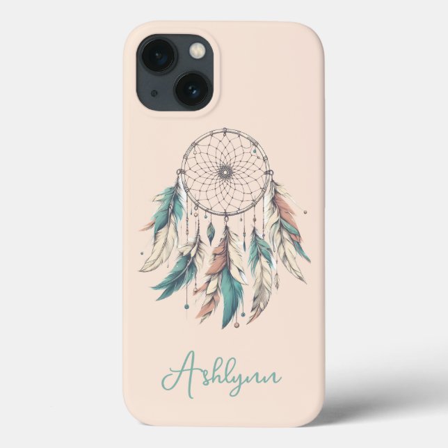 Personlig  Rosa Dream Catcher Boho Chic ip (Baksida)