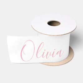 Personlig Rosa Elegant Namn Modern station Ribbon
