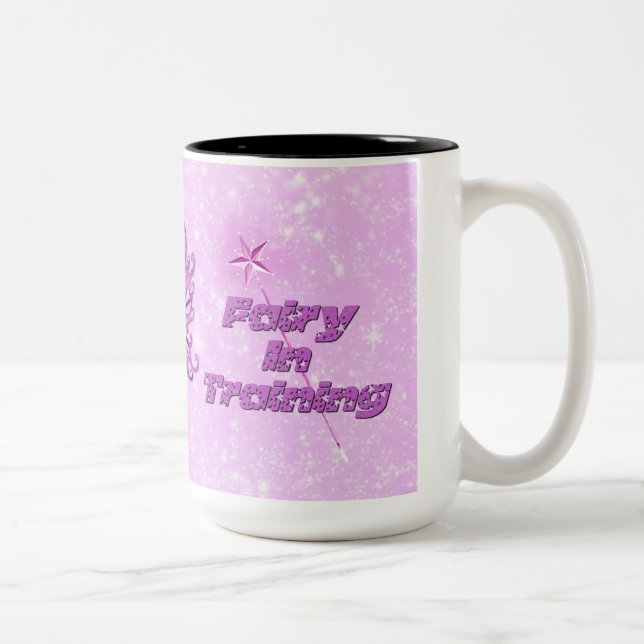 Personlig Rosa Fairy in Training Mugg (Höger)