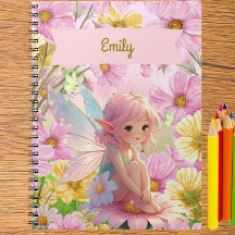 Personlig Rosa Fairy Skriva & Draw Story Journal
