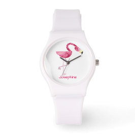 Personlig Rosa Flamingo Bird Armbandsur