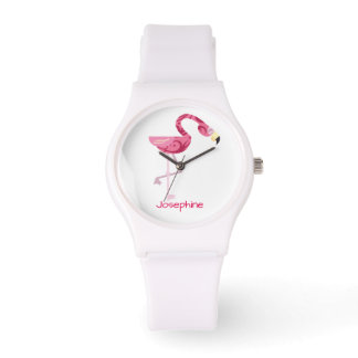Personlig Rosa Flamingo Bird Armbandsur