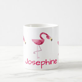 Personlig Rosa Flamingo Bird Kaffemugg