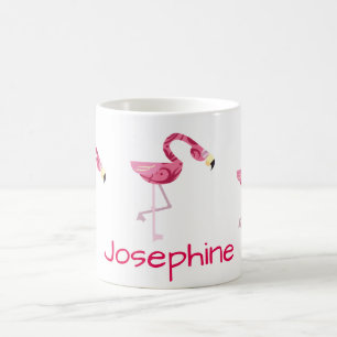 Personlig Rosa Flamingo Bird Kaffemugg