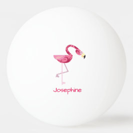 Personlig Rosa Flamingo Bird Pingisboll