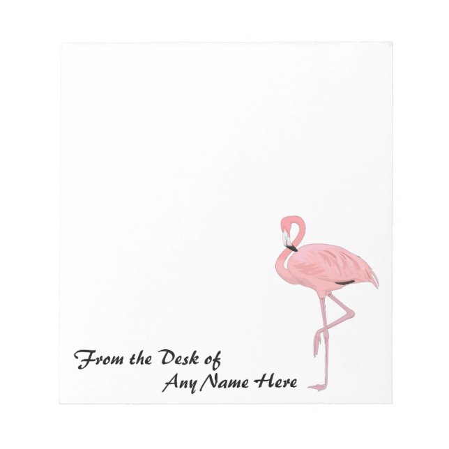 Personlig Rosa Flamingo Stationery Anteckningsblock (Framsida)