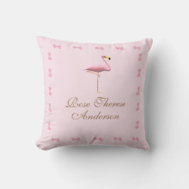 Personlig Rosa Flamingo Tema Kudde
