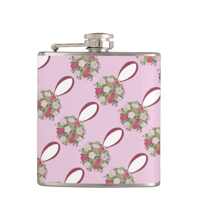 Personlig Rosa Flower Ro Bröllop Bouquet Fickplunta (Framsidan)
