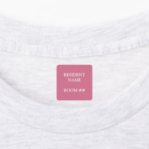 Personlig Rosa för bostadshus på etiketter