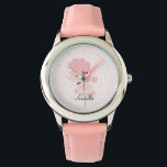 Personlig Rosa Fransk Pudel Armbandsur<br><div class="desc">Den här fina klockan har en söt rosa fransk pudel-valp och kan vara personlig med din lilla flickas namn,  monogram eller valfri text för en söt anpassningsbar.</div>