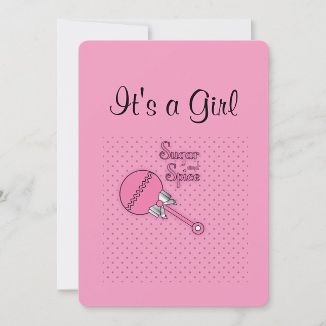 Personlig Rosa Girl Girl Meddelande (Framsida)