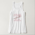 Personlig Rosa Girls Bestie Resa Linne Med Racerback<br><div class="desc">Tanktopet personlig Girls Helg Anpassningsbar Flowy Yoga med redigerbar text och formulering för datum,  destination eller plats,  namn,  och roligt citat som "besties,  buds och Drycker" gör en roligt och användbar keepsaké för din reseledare eller dina brudar.</div>