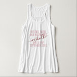 Personlig Rosa Girls Bestie Resa Linne Med Racerback<br><div class="desc">Tanktopet personlig Girls Helg Anpassningsbar Flowy Yoga med redigerbar text och formulering för datum,  destination eller plats,  namn,  och roligt citat som "besties,  buds och Drycker" gör en roligt och användbar keepsaké för din reseledare eller dina brudar.</div>