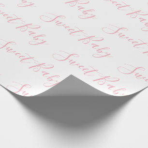 Personlig Rosa Girly Elegant Sweet Baby-skript Presentpapper