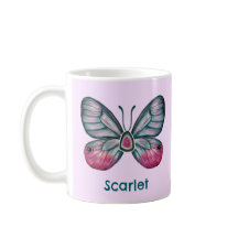 Personlig Rosa Glasswing Butterfly Art