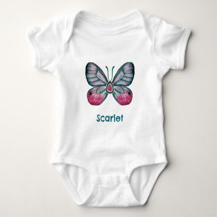 Personlig Rosa Glasswing Butterfly Art T Shirt