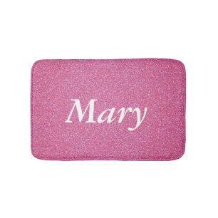 Personlig Rosa Glitter Bath Mat Badrumsmatta