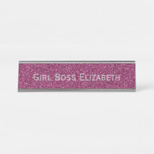 Personlig Rosa Glitter & Silver Girl Girl Chef Fun