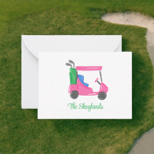 Personlig rosa golfvagn Preppy