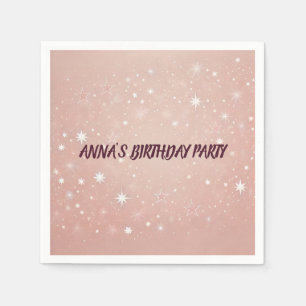 Personlig Rosa Grattis på födelsedagen Napkins Pappersservett