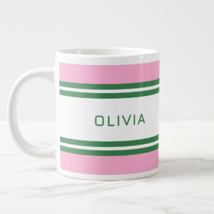 Personlig Rosa & Grönt Golf-Anpassningsbar Jumbo Mugg