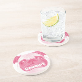 Personlig Rosa Grumpy Puggy Underlägg