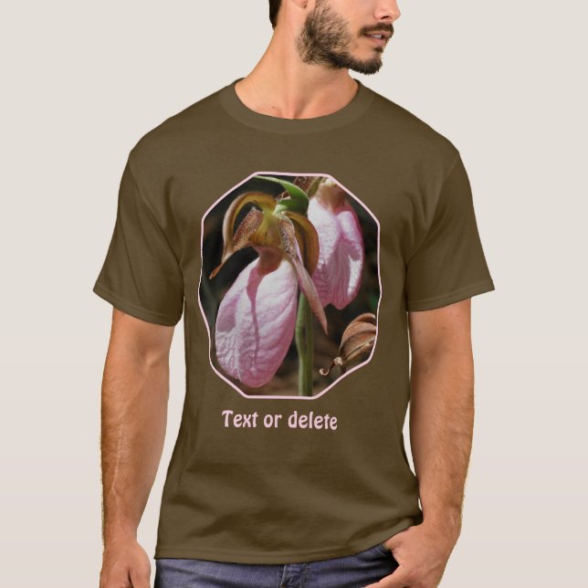 Personlig Rosa Guckusko Orkidépar T Shirt (Framsida)