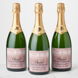 Personlig Rosa Guld Droppande Glitter