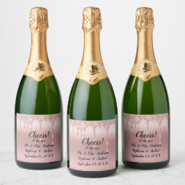Personlig Rosa Guld Droppande Glitter