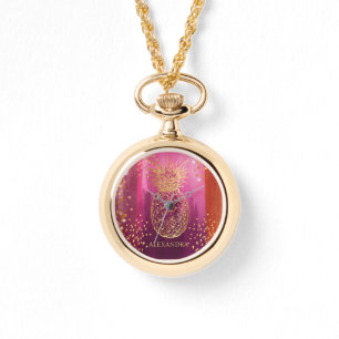 Personlig Rosa Guld Glitter anas Armbandsur