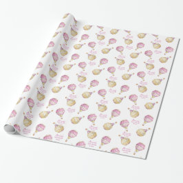 Personlig Rosa Guld Luftballong Presentpapper