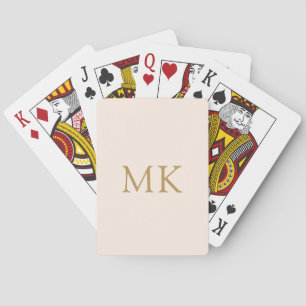 Personlig  Rosa Guld Monogram Initialer Casinokort