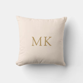 Personlig  Rosa Guld Monogram Initialer  Kudde