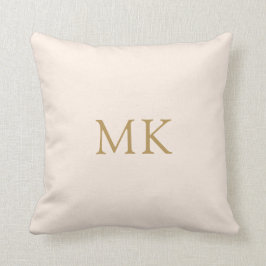 Personlig Rosa Guld Monogram Initialer Kudde