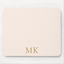Personlig  Rosa Guld Monogram Initialer Musmatta