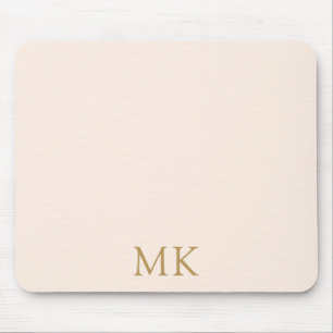 Personlig Rosa Guld Monogram Initialer Musmatta