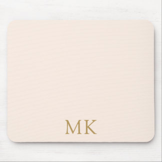 Personlig Rosa Guld Monogram Initialer Musmatta