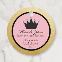 Personlig Rosa Guld Princess Baby Shower Gåvor Etiketter