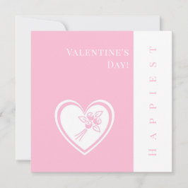 Personlig Rosa Heart Ro Valentine Day Card